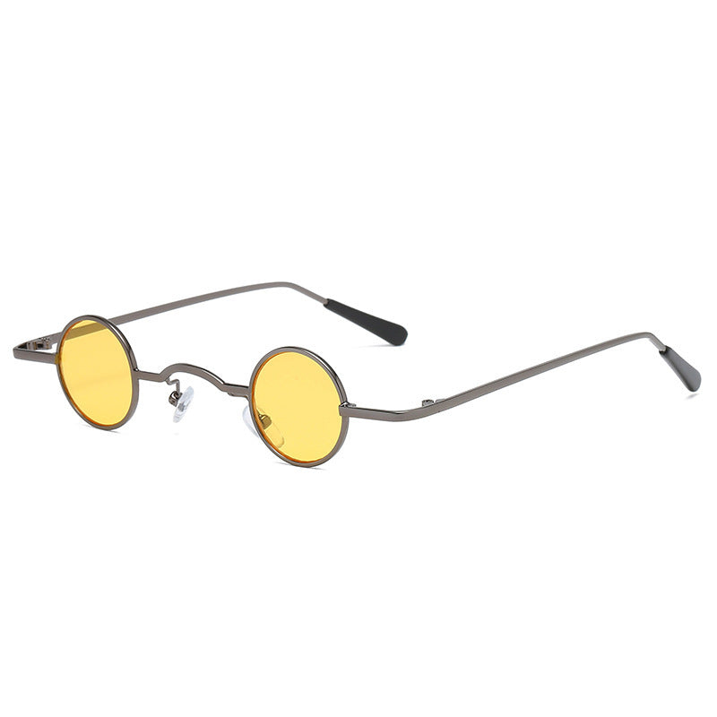 Retro Sunglasses Niche Literary Style Glasses Small Round Frame Sunglasses - Heritage cosmetics and beauty care