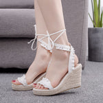 Womens Sandals Shoes Wedge Strappy Heels Espadrilles Platform - Heritage cosmetics and beauty care