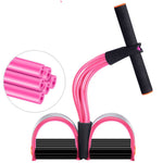 Natural Latex Foot Pedal Elastic Pull Rope with Handle Fitness Equipment Bodybuilding Expander - Heritage cosmetics and beauty care