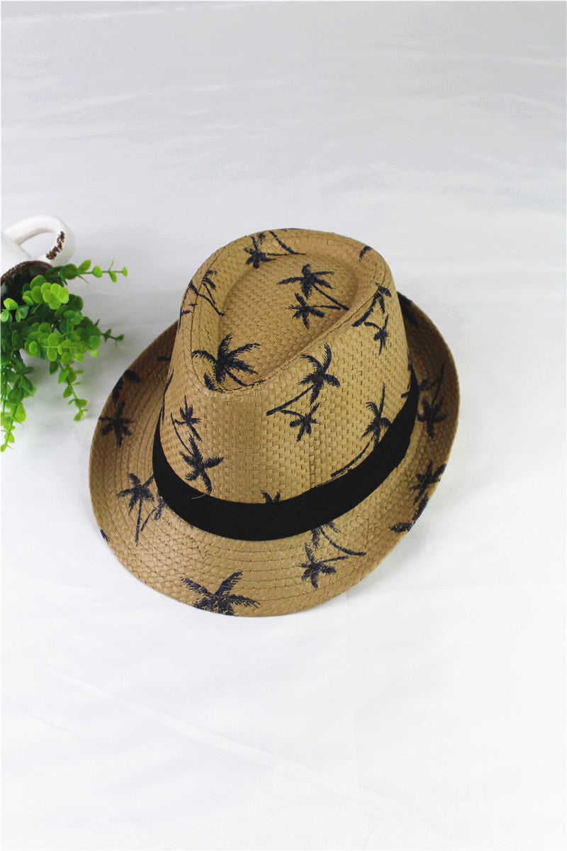 Summer Children Straw Hat Print Baby Hats Kids - Heritage cosmetics and beauty care