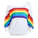 Rainbow Print Hoodies Pullover Loos - Heritage cosmetics and beauty care