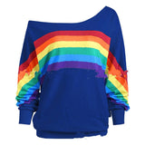 Rainbow Print Hoodies Pullover Loos - Heritage cosmetics and beauty care