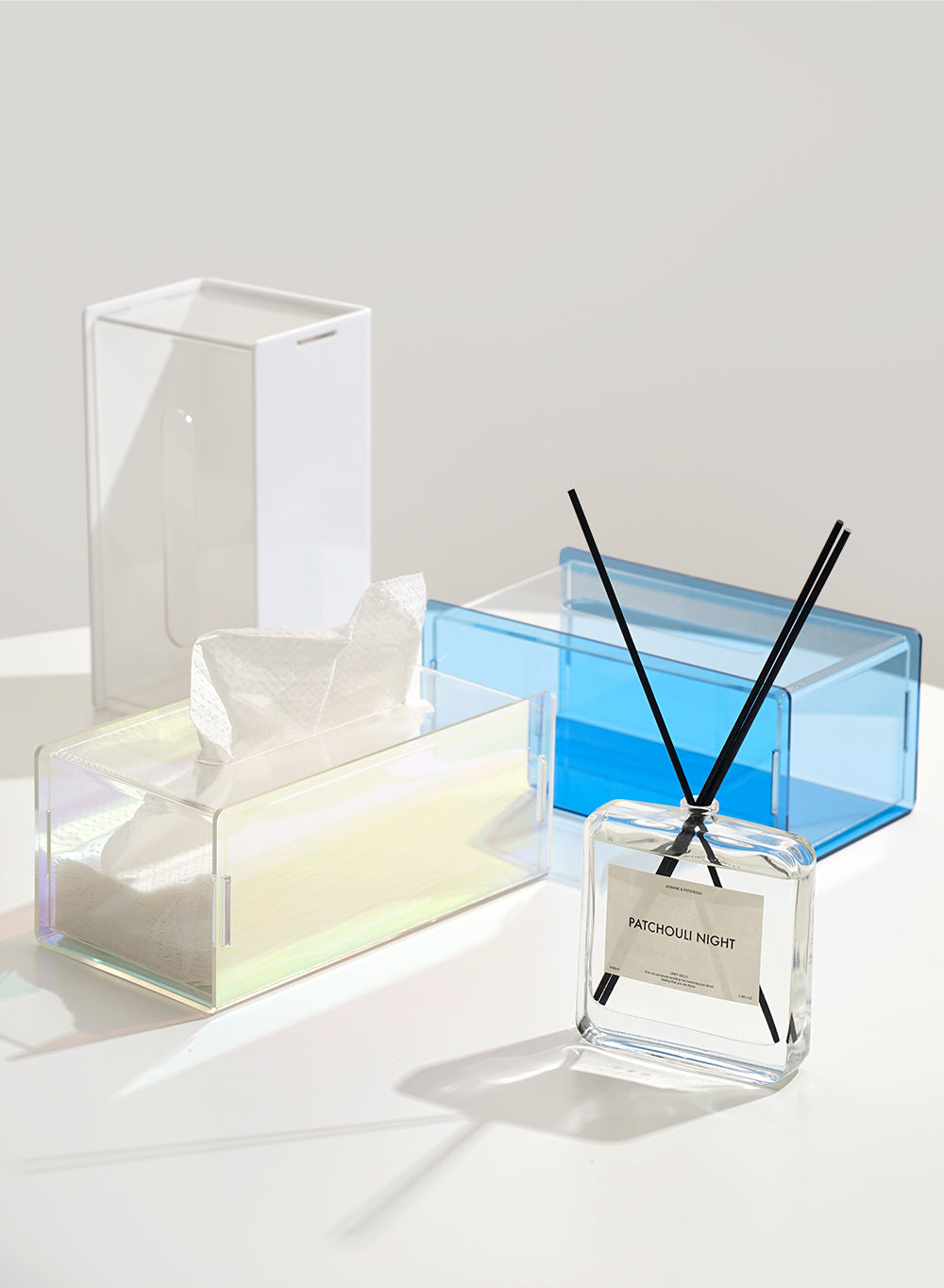 Glare Acrylic Paper Tissue Box Nordic Symphony Minimalist Pearly Luster Tissue Box - Heritage cosmetics and beauty care