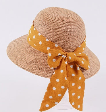 New Children's Straw Hats Leisure Ribbon Bow Hat - Heritage cosmetics and beauty care