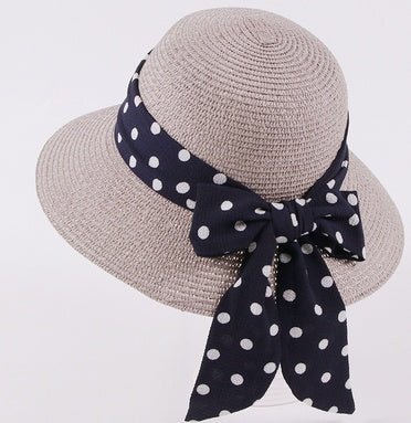 New Children's Straw Hats Leisure Ribbon Bow Hat - Heritage cosmetics and beauty care