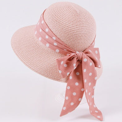 New Children's Straw Hats Leisure Ribbon Bow Hat - Heritage cosmetics and beauty care