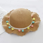 Summer Children'S Bags, Hats, Female Decoration, Small Colored Balls, Sunscreen, Lace, Beach Hats, Breathable Sandals - Heritage cosmetics and beauty care