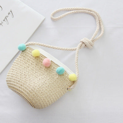 Summer Children'S Bags, Hats, Female Decoration, Small Colored Balls, Sunscreen, Lace, Beach Hats, Breathable Sandals - Heritage cosmetics and beauty care