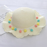 Summer Children'S Bags, Hats, Female Decoration, Small Colored Balls, Sunscreen, Lace, Beach Hats, Breathable Sandals - Heritage cosmetics and beauty care