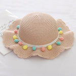 Summer Children'S Bags, Hats, Female Decoration, Small Colored Balls, Sunscreen, Lace, Beach Hats, Breathable Sandals - Heritage cosmetics and beauty care