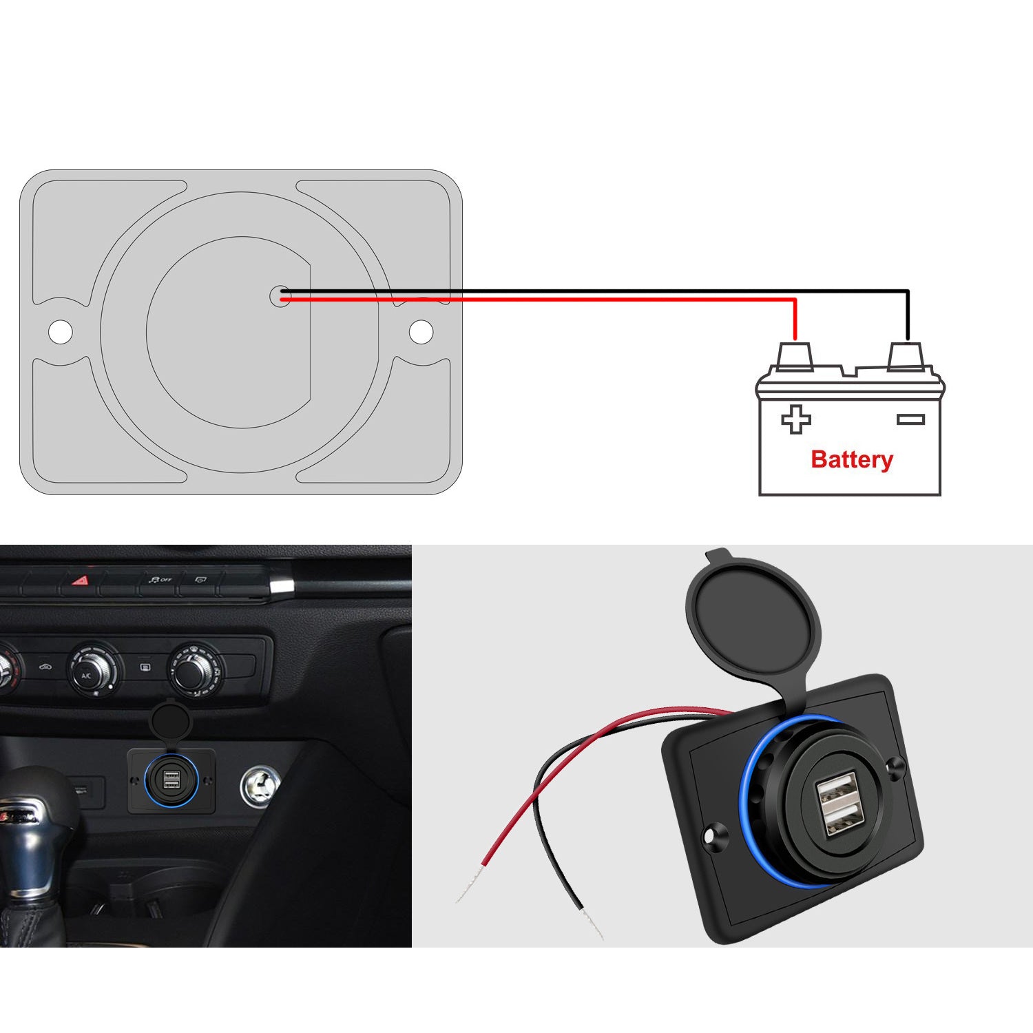 Car Phone Charger With Led Aperture Heritage cosmetics and beauty care