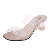 Thick Heel Transparent Sandals Women Women's Sandals Korean Casual - Heritage cosmetics and beauty care