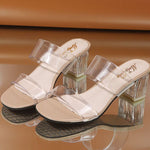 Thick Heel Transparent Sandals Women Women's Sandals Korean Casual - Heritage cosmetics and beauty care