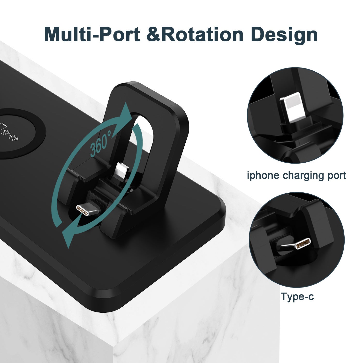 Wireless Charger Multifunctional Six-In-One All-In-One Bracket 15W Wireless Charger Heritage cosmetics and beauty care