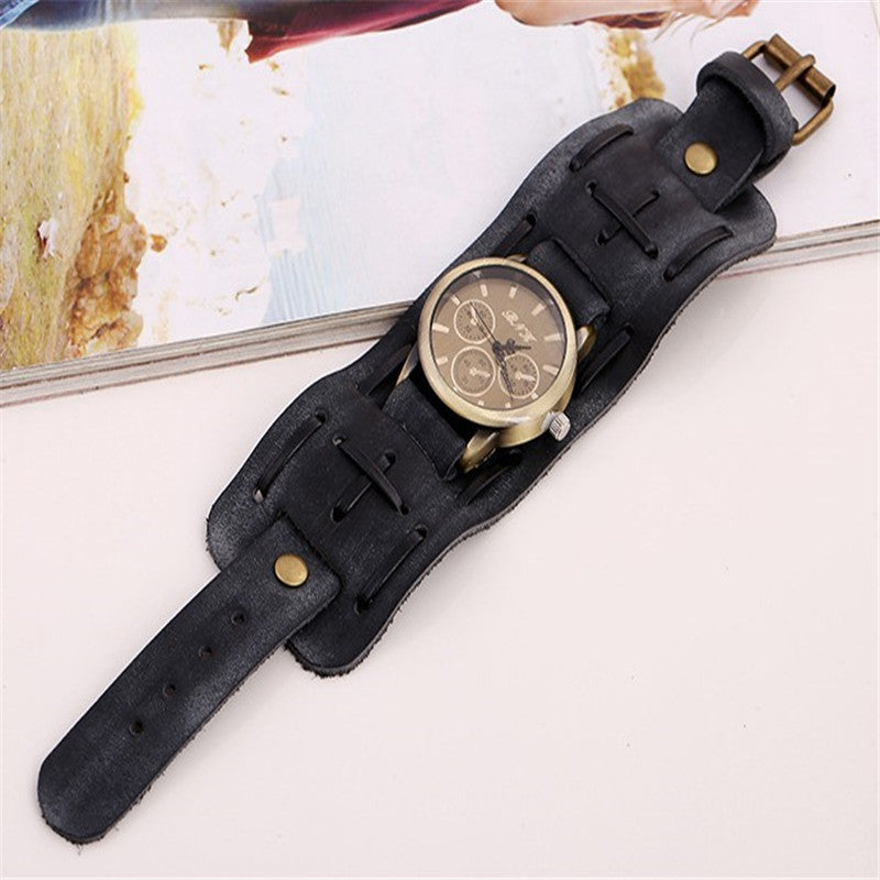 Accessories Foreign Trade Watches Retro Cowhide Watches Punk Watches Men'S Wrist Watches - Heritage cosmetics and beauty care