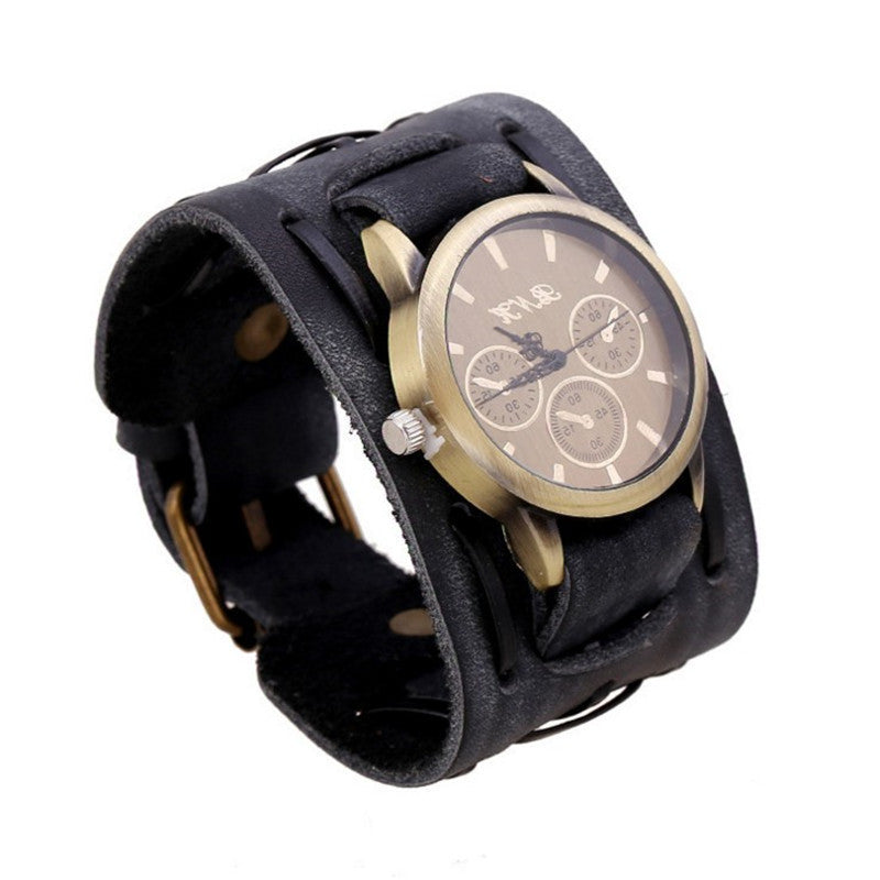 Accessories Foreign Trade Watches Retro Cowhide Watches Punk Watches Men'S Wrist Watches - Heritage cosmetics and beauty care