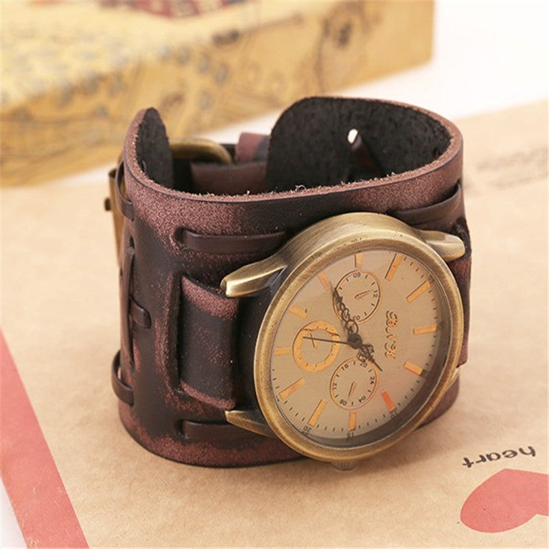 Accessories Foreign Trade Watches Retro Cowhide Watches Punk Watches Men'S Wrist Watches - Heritage cosmetics and beauty care