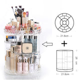 Diamond Pattern Cosmetic Desktop 360 Rotating Storage Box Acrylic Box Dressing Table Lipstick Skin Care Product Storage - Heritage cosmetics and beauty care