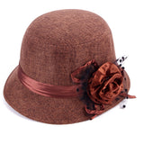 Middle-aged And Elderly Ladies Hats Hemp Bowl Hat - Heritage cosmetics and beauty care