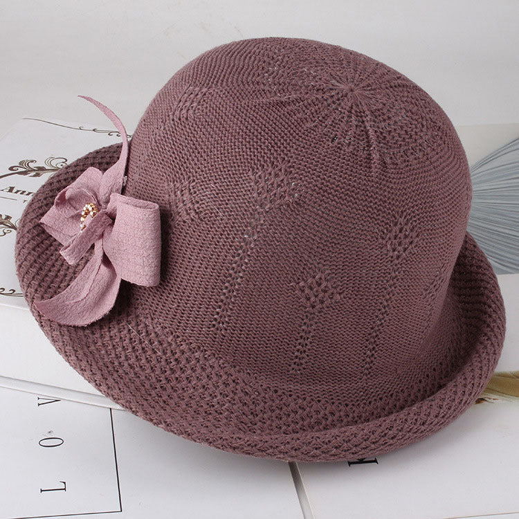 Women'S Hats Korean Version Of The Fashion Alice Along The Flower Knitted Women'S Hats Sun Hats - Heritage cosmetics and beauty care