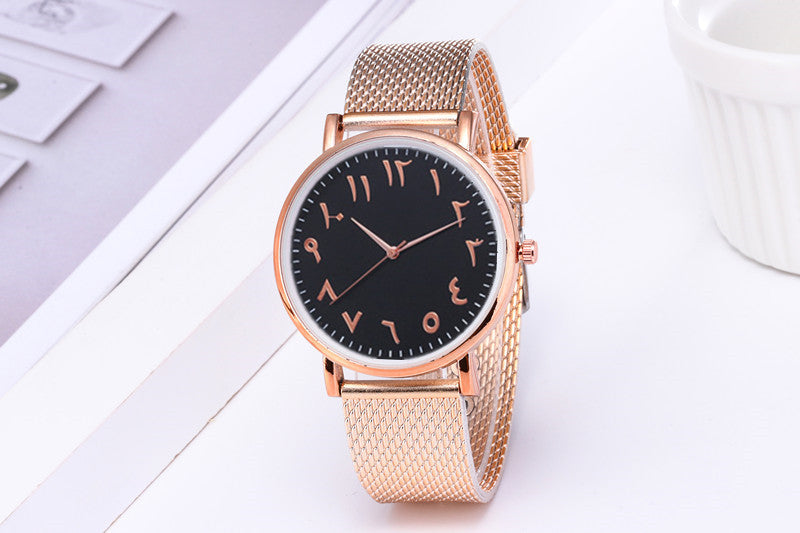 Fashion Creative Quartz Watches Couple Watches Digital Mesh Band Watches - Heritage cosmetics and beauty care