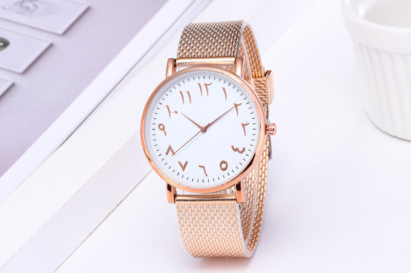 Fashion Creative Quartz Watches Couple Watches Digital Mesh Band Watches - Heritage cosmetics and beauty care