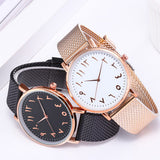 Fashion Creative Quartz Watches Couple Watches Digital Mesh Band Watches - Heritage cosmetics and beauty care