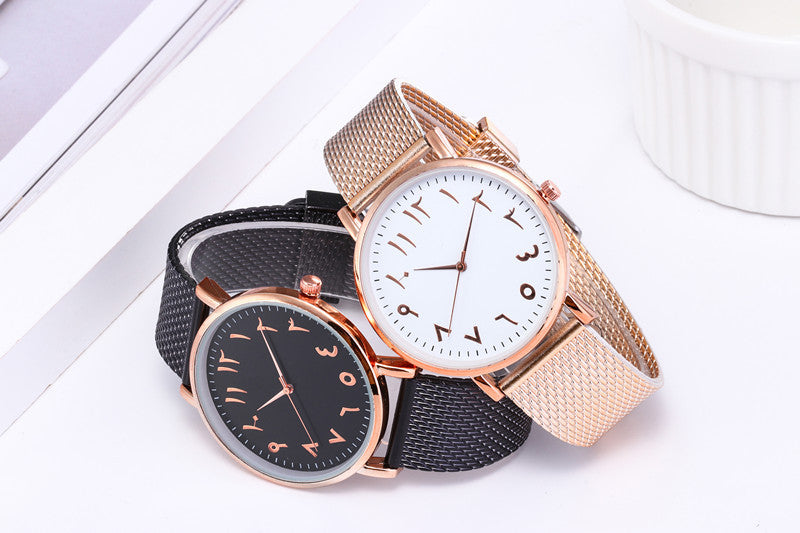 Fashion Creative Quartz Watches Couple Watches Digital Mesh Band Watches - Heritage cosmetics and beauty care