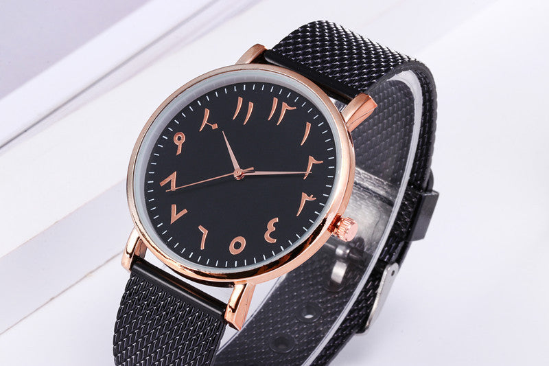 Fashion Creative Quartz Watches Couple Watches Digital Mesh Band Watches - Heritage cosmetics and beauty care