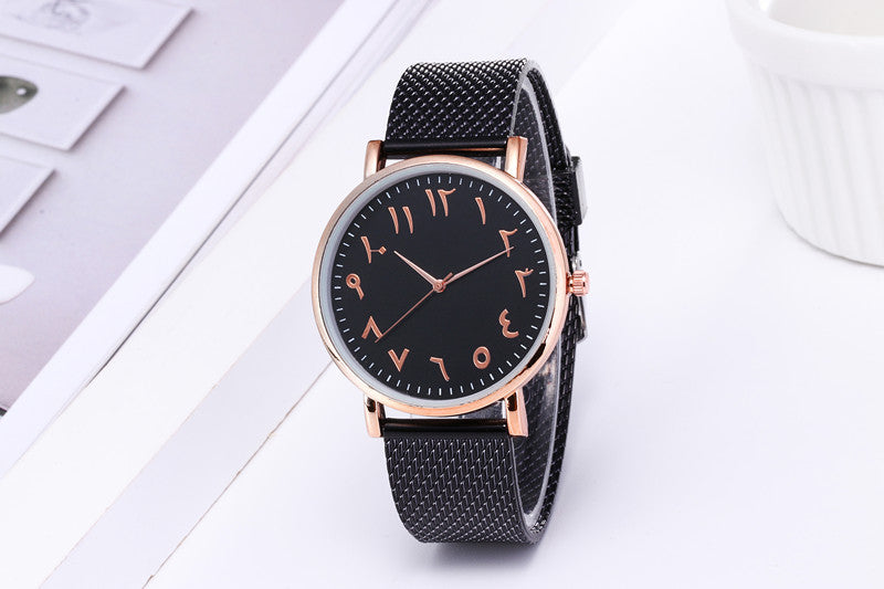 Fashion Creative Quartz Watches Couple Watches Digital Mesh Band Watches - Heritage cosmetics and beauty care