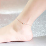 Ustar Simple Stainless Steel Chain Anklets For Women With Cubic - Heritage cosmetics and beauty care