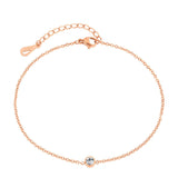 Ustar Simple Stainless Steel Chain Anklets For Women With Cubic - Heritage cosmetics and beauty care