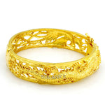 Gold-Plated Hollow Dragon And Phoenix Bracelets Bridal Wedding Jewelry Products Sand Gold-Plated Bracelets Will Not Fade For A Long Time - Heritage cosmetics and beauty care