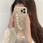 Compatible with Apple , Big Pearl Girl Chain For 12pro Max Mobile Phone Case Heritage cosmetics and beauty care