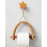 Hand-woven paper roll holder toilet punch-free toilet tissue box paper towel holder toilet paper holder toilet paper twine - Heritage cosmetics and beauty care