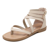 Summer Sandals Cross Border Large Fashion Zipper Roman Sandals - Heritage cosmetics and beauty care