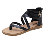 Summer Sandals Cross Border Large Fashion Zipper Roman Sandals - Heritage cosmetics and beauty care