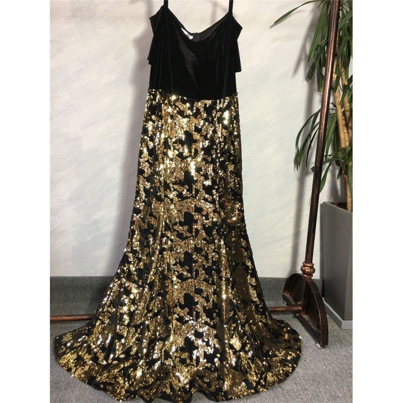 African Fashion Party Dress Sequined Sexy Evening Dresses Heritage cosmetics and beauty care