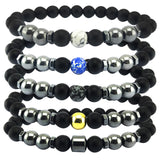 Natural Black Hematite Tiger Eye Beaded Bracelets Men For Magnetic Health Protection Women Jewelry - Heritage cosmetics and beauty care