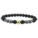 Natural Black Hematite Tiger Eye Beaded Bracelets Men For Magnetic Health Protection Women Jewelry - Heritage cosmetics and beauty care