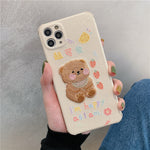 Compatible with Apple , Cute Cartoon Mobile Phone Case Exquisite Embroidery Mobile Phone Case Protective Cover Lens Protection Heritage cosmetics and beauty care