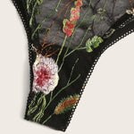 Sexy Lingerie Women Underwear Set Mesh See-through Floral Embroidery Bra Set Ladies Temptation Seamless Bra And Brief Sets 2Pcs - Heritage cosmetics and beauty care