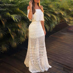 Sexy One-shoulder White Holiday Style Gown Dress Women - Heritage cosmetics and beauty care