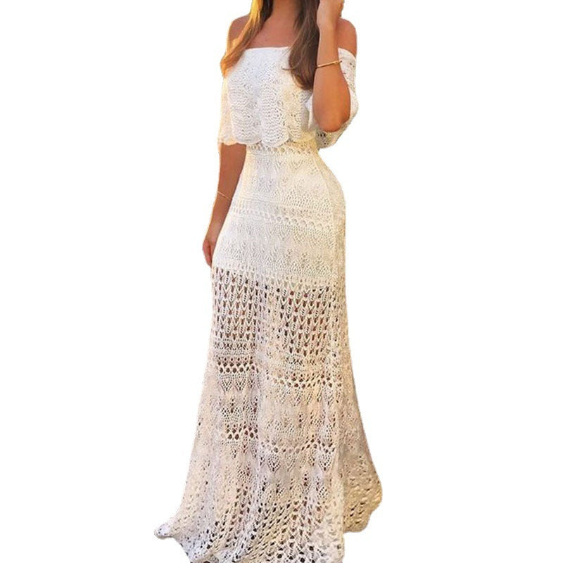 Sexy One-shoulder White Holiday Style Gown Dress Women - Heritage cosmetics and beauty care