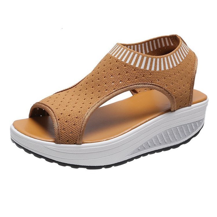 Flying Woven Sandals Women's Flat Bottomed Fashion Simple Sandals - Heritage cosmetics and beauty care