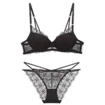 Sexy Lace Bra Panty Set Women Deep V Gathered Sexy Lingerie - Heritage cosmetics and beauty care