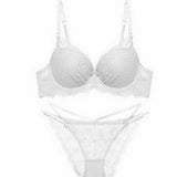 Sexy Lace Bra Panty Set Women Deep V Gathered Sexy Lingerie - Heritage cosmetics and beauty care