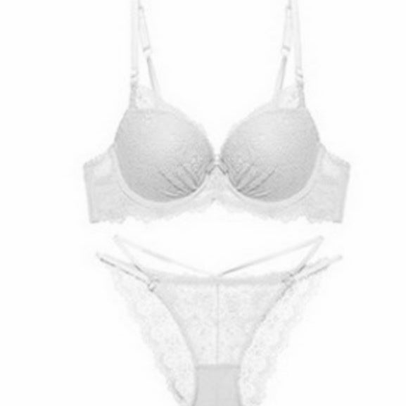 Sexy Lace Bra Panty Set Women Deep V Gathered Sexy Lingerie - Heritage cosmetics and beauty care