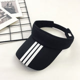 Striped Fashion Women Men Sun Visor Beanie Hats - Heritage cosmetics and beauty care