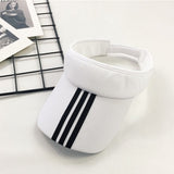 Striped Fashion Women Men Sun Visor Beanie Hats - Heritage cosmetics and beauty care